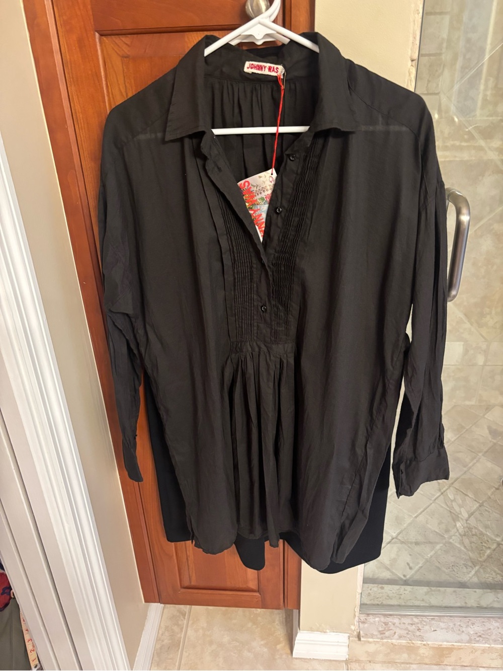 NWT Johnny Was Pintuck Tunic Blouse